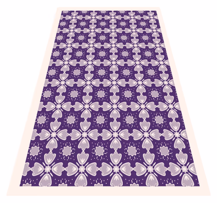 Vinyl Teppich Blumen lila fliesendesign - TenStickers
