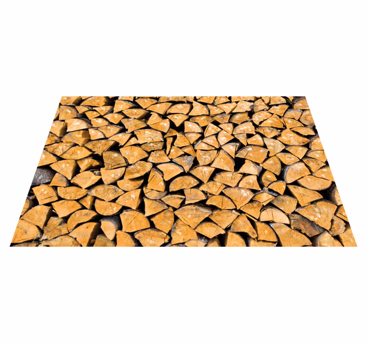 Vinylteppich Holzoptik scheibenmuster - TenStickers