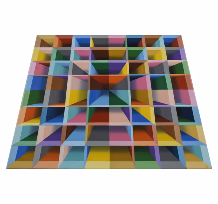 Vinyl Teppich Wohnzimmer lebendige geometrie - TenStickers