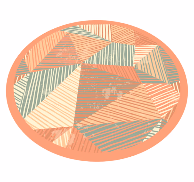 Vinyl Teppich geometrisch dreiecke farbspiel - TenStickers