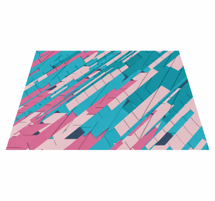 Vinyl Teppich geometrisch abstraktes eckiges muster - TenStickers