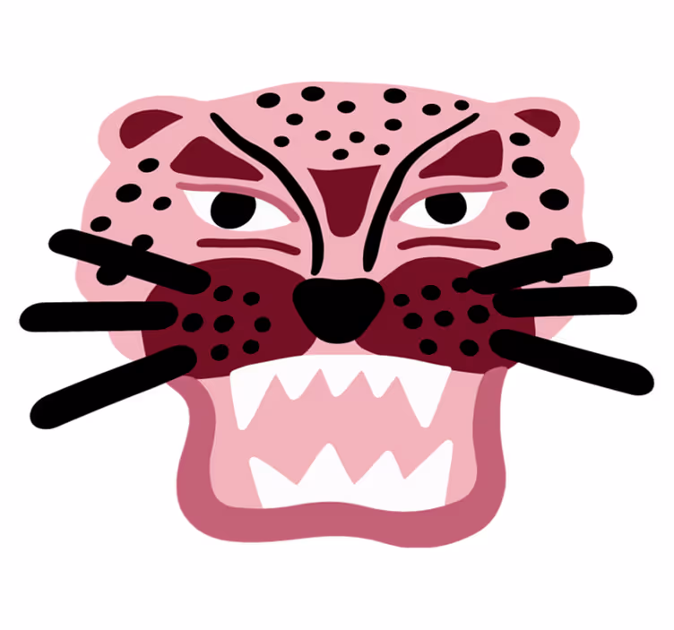 Vinyl Teppich kindlich wilder leopardenkopf - TenStickers