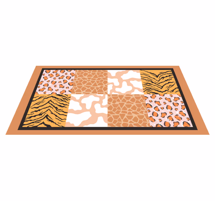 Vinyl teppich tiermuster mit wilden tieren - TenStickers