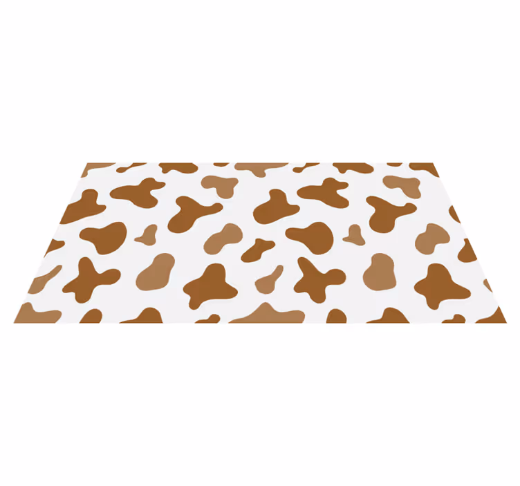 Vinyl Teppich Tiermuster rindsleder braunes design - TenStickers