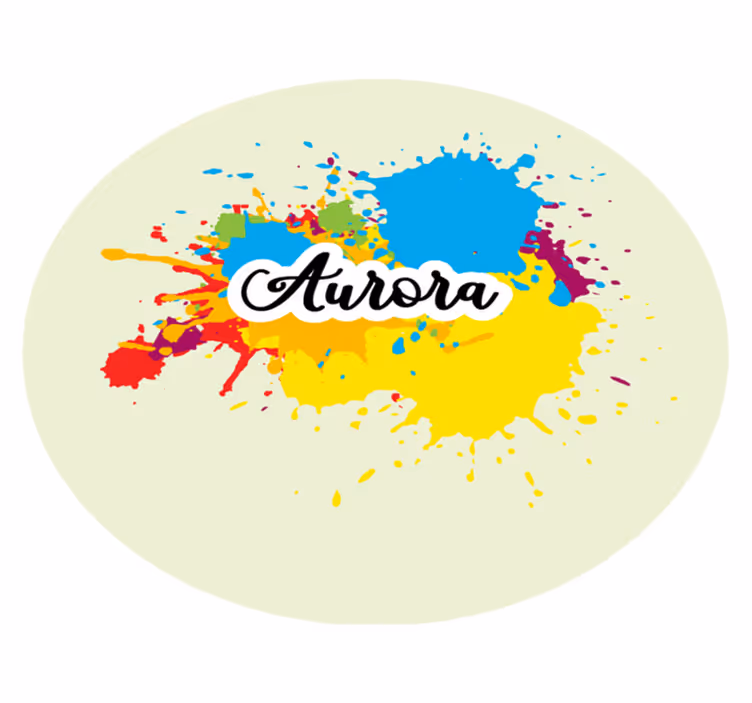 vinyl teppich strukturiert splash-artwork mit namen - TenStickers