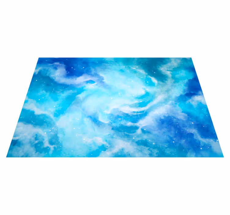 vinyl teppich strukturiert himmlisches aquarell - TenStickers