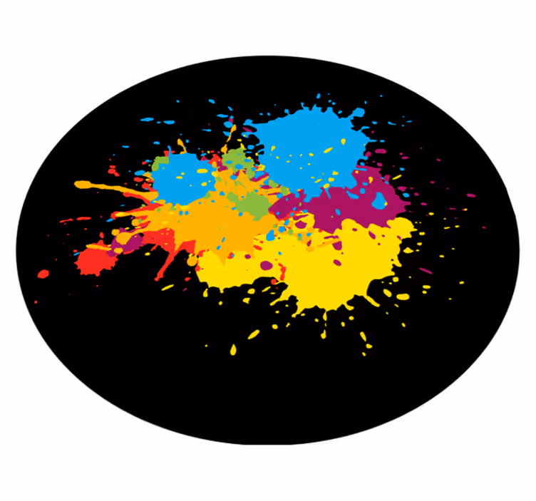 Vinyl Teppich Jugendzimmer bunte spritzflecken - TenStickers