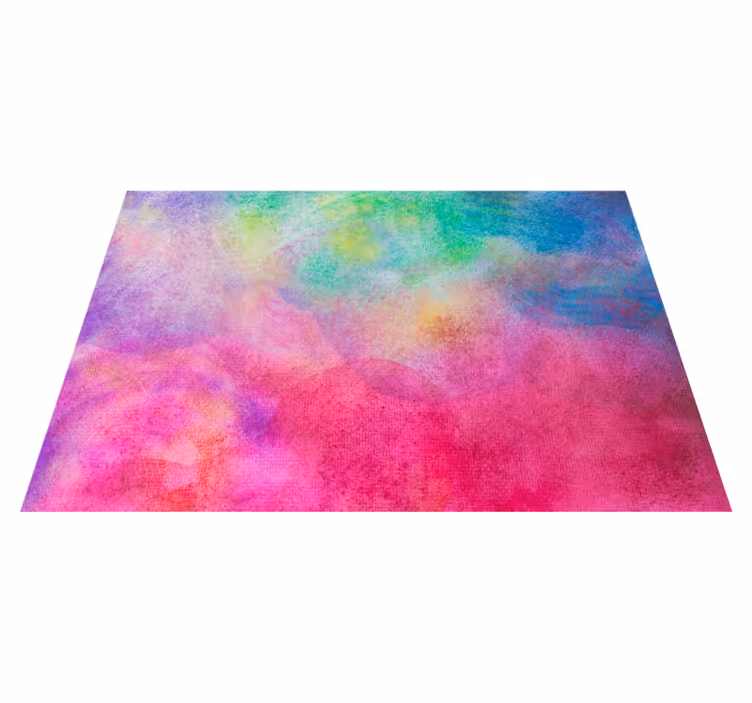 Vinyl Teppich Schlafzimmer bunter aquarelleffekt - TenStickers