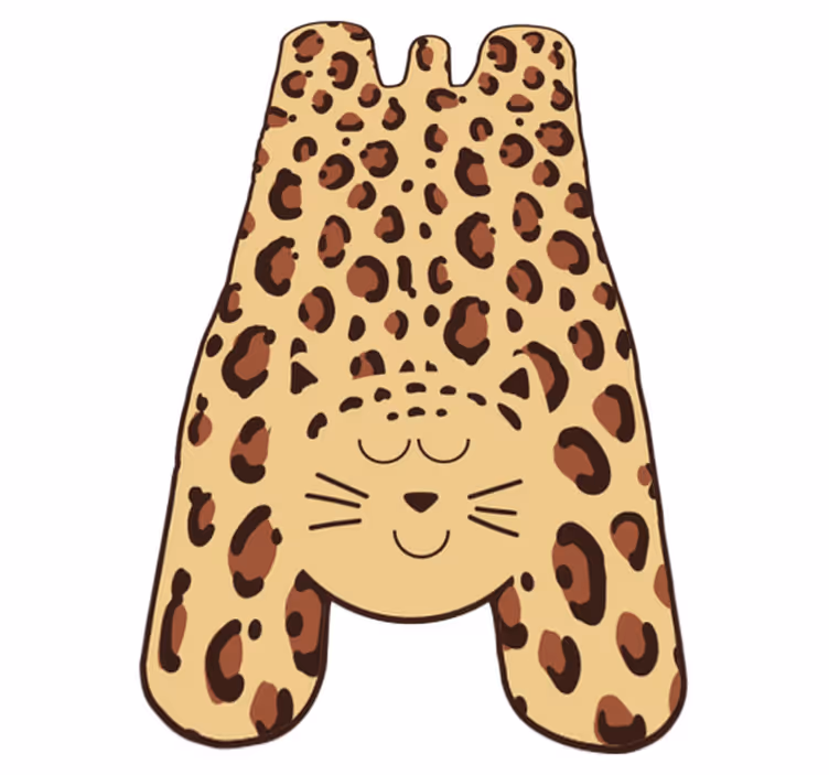 Vinyl Teppich Tiermuster glücklicher leopard - TenStickers