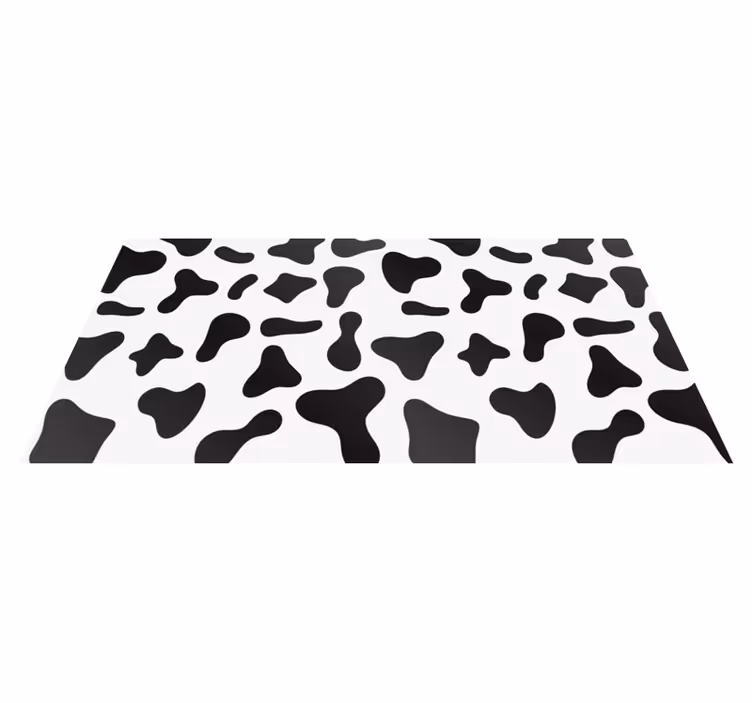 Vinyl teppich tiermuster kuhfell punkte - TenStickers