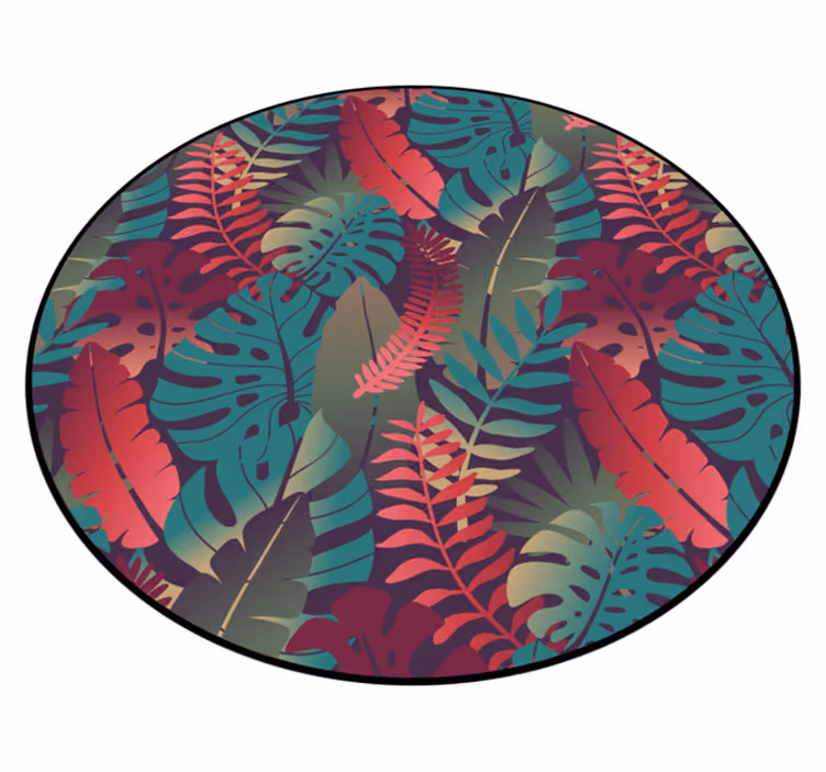 Vinyl Teppich Natur tropische blattzusammensetzung - TenStickers