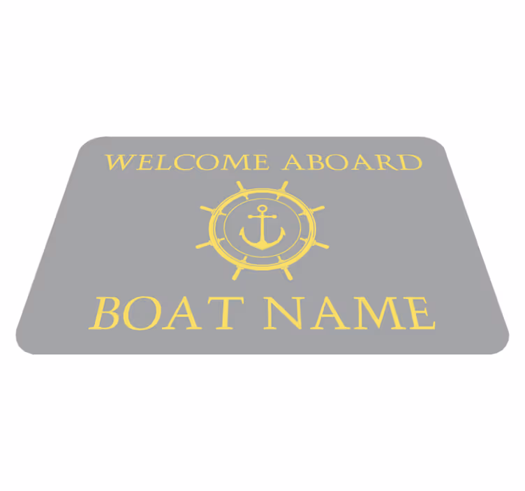 Vinyl Teppich mit Namen nautischen willkommen - TenStickers