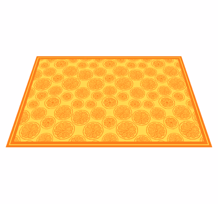 Vinyl teppich blumen zitrusfrucht idee - TenStickers