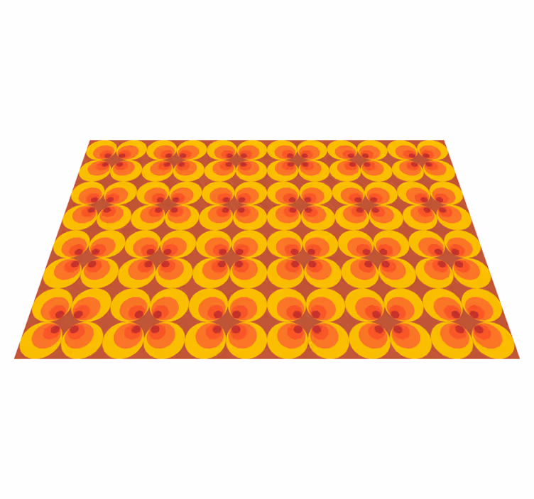 Vinyl Teppich Fliesenoptik florale formen - TenStickers