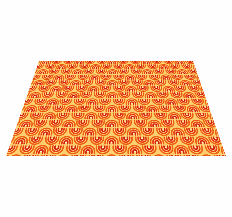 Vinyl Teppich geometrisch buntes wellenmuster - TenStickers