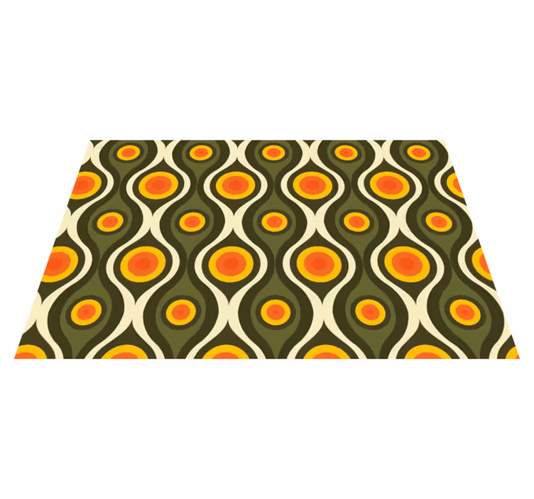 Vinyl Teppich Mosaik retro-kreis-emblem - TenStickers