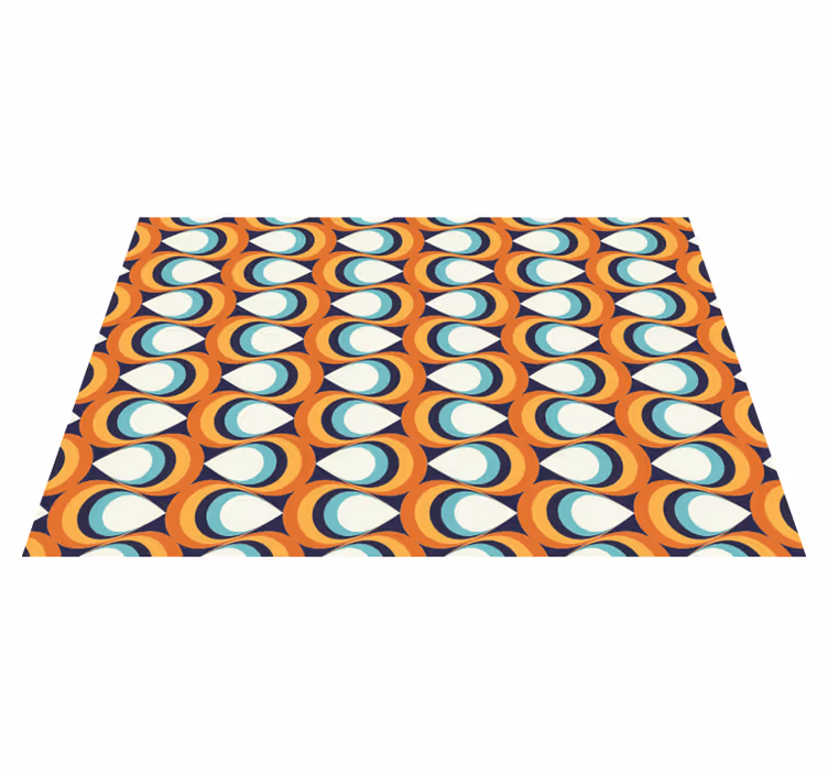 Vinyl Teppich geometrisch retro-wirbelelement - TenStickers