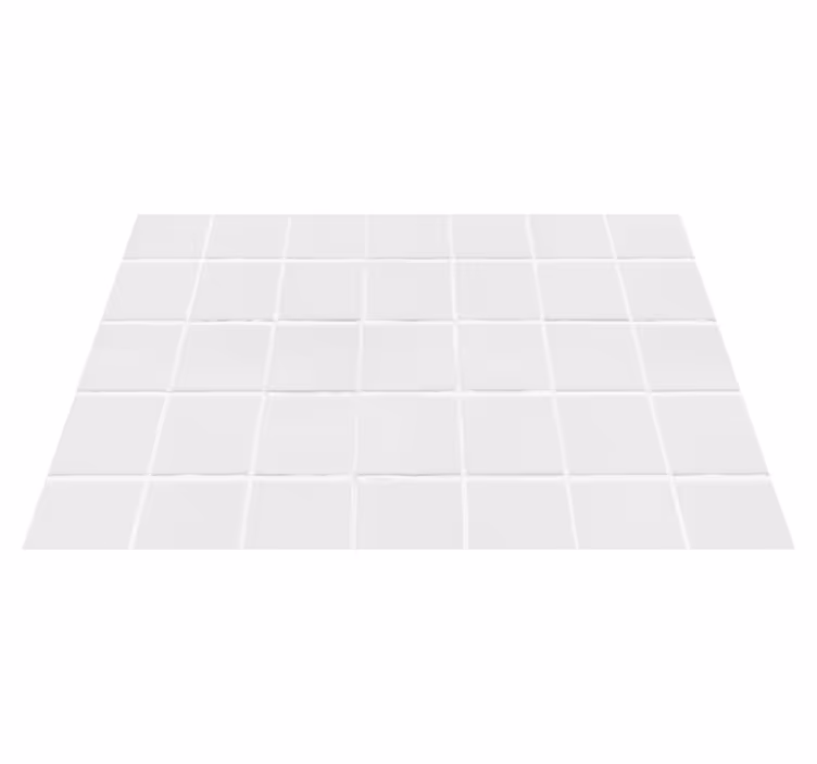 Vinyl Teppich Badezimmer weißes gitter - TenStickers