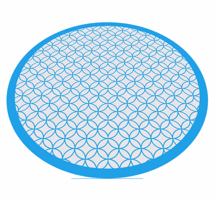 Vinyl teppich geometrisch elegantes blaues muster - TenStickers