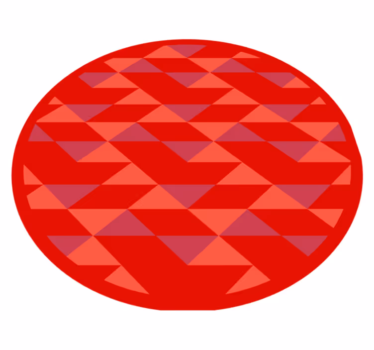 Vinyl Teppich geometrisch rotes dreieckmuster - TenStickers