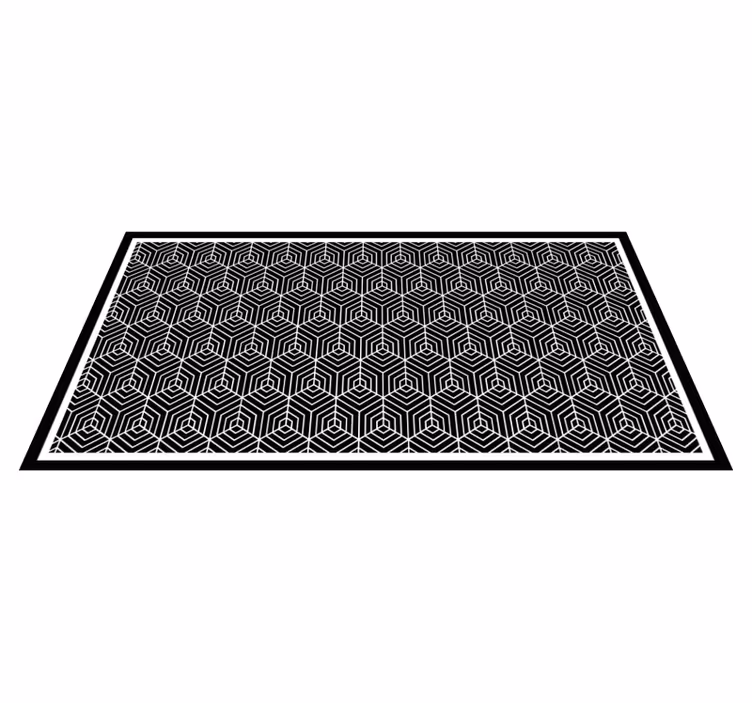 Vinyl Teppich geometrisch sechseckkonfiguration - TenStickers