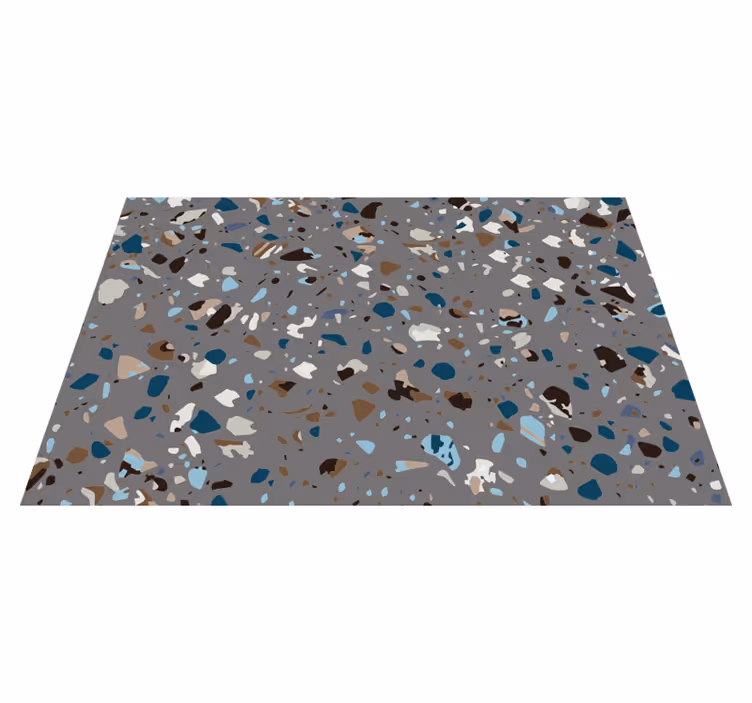 Vinyl Teppich Marmor terrazzo kiesel gemischt - TenStickers