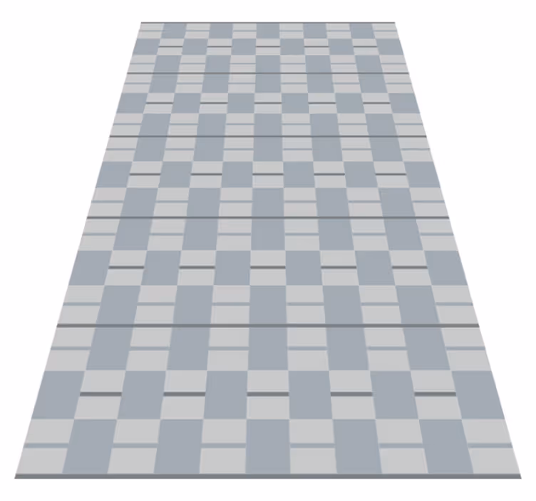 Vinyl Teppich Wohnzimmer grau gemusterte quadrate - TenStickers