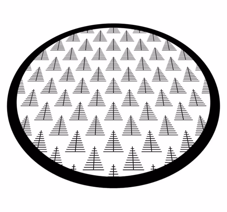 Vinyl Teppich nordisch geometrische graue bäume - TenStickers