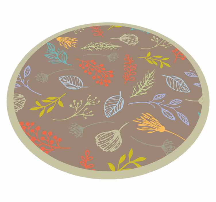 Vinyl Teppich Blumen botanischer blattdruck - TenStickers