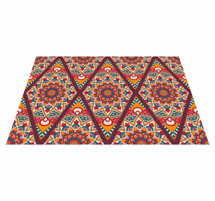 Vinyl Teppich Mandala buntes fliesenmotiv - TenStickers