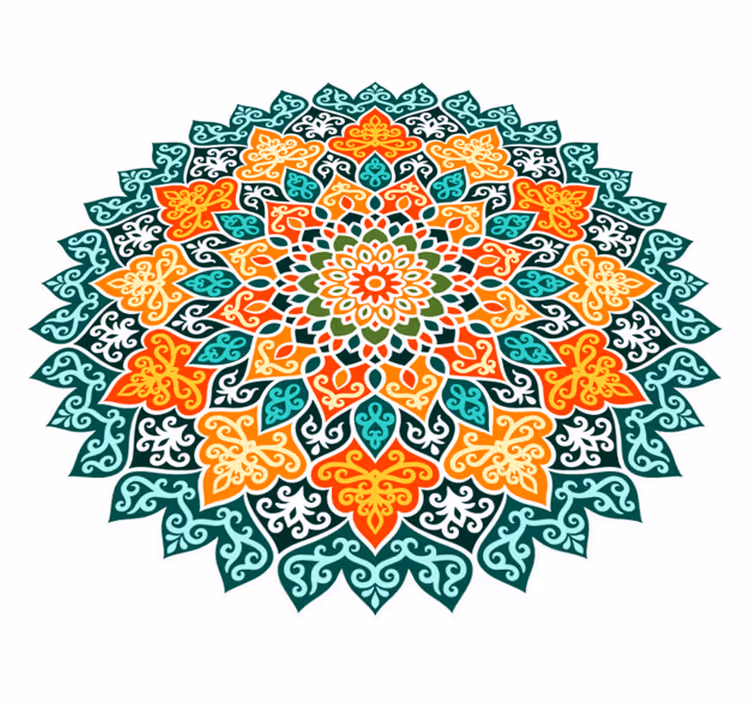Vinyl Teppich Mandala strahlendes kreisdesign - TenStickers