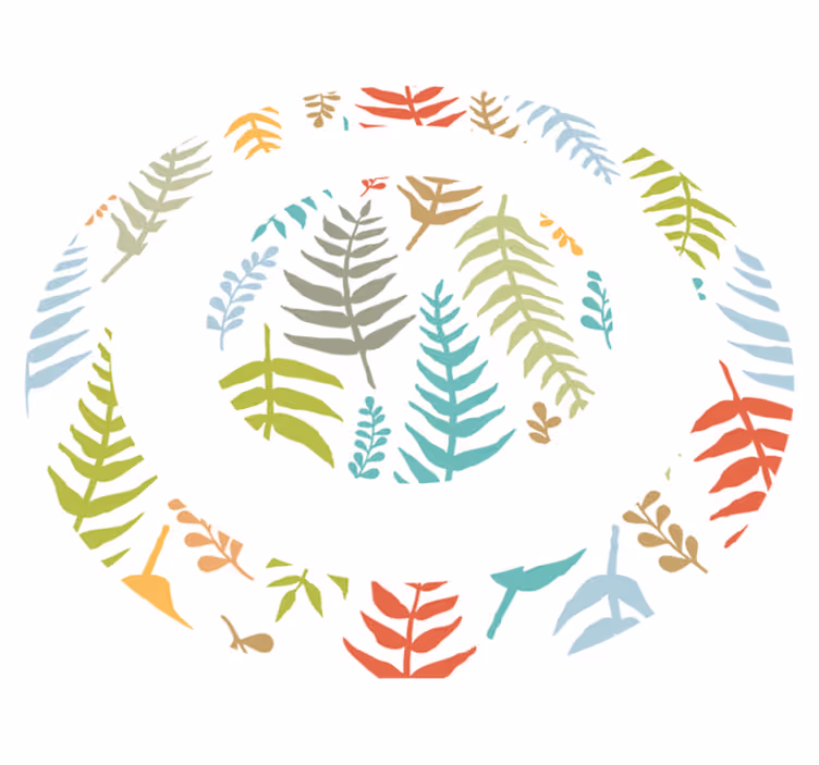 Vinyl Teppich Natur weißes laubdesign - TenStickers