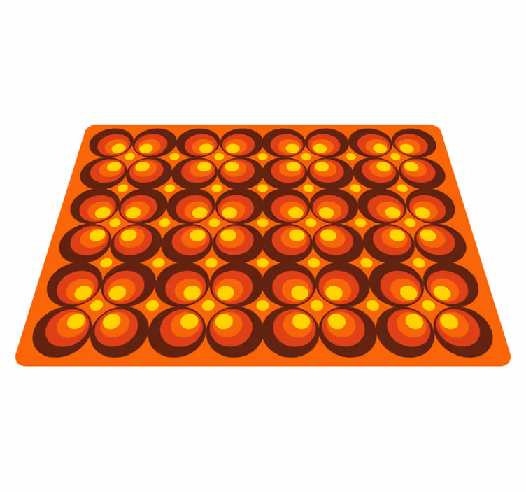 Vinyl Teppich Textur retro-kreismuster - TenStickers