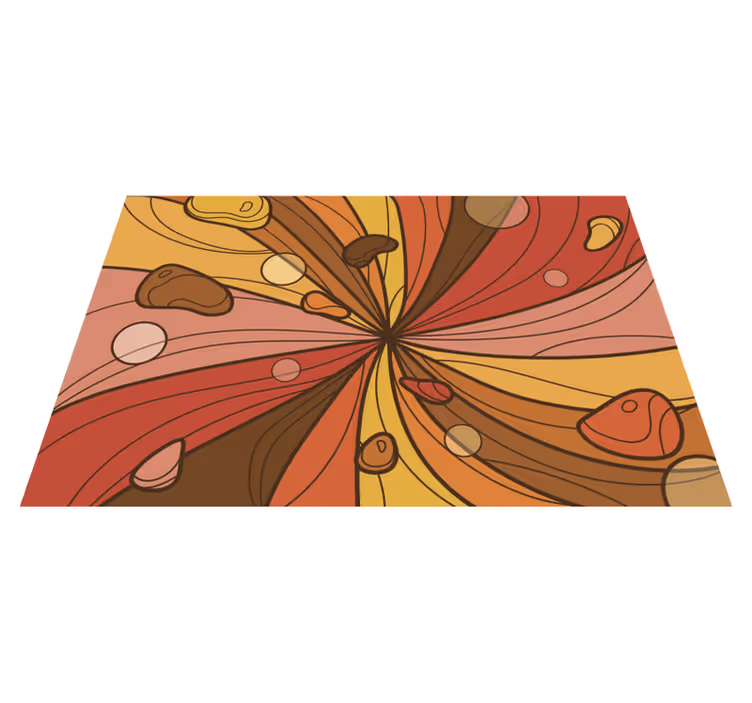 Vinyl teppich vintage mit wirbelnden blumen - TenStickers