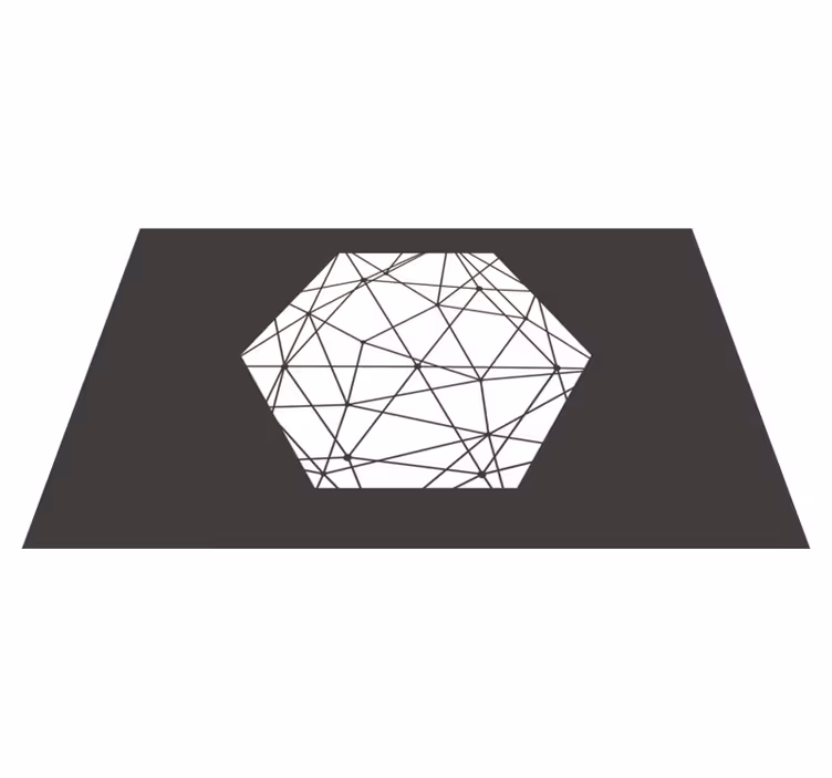 Vinyl Teppich geometrisch abstraktes sechseckiges muster - TenStickers