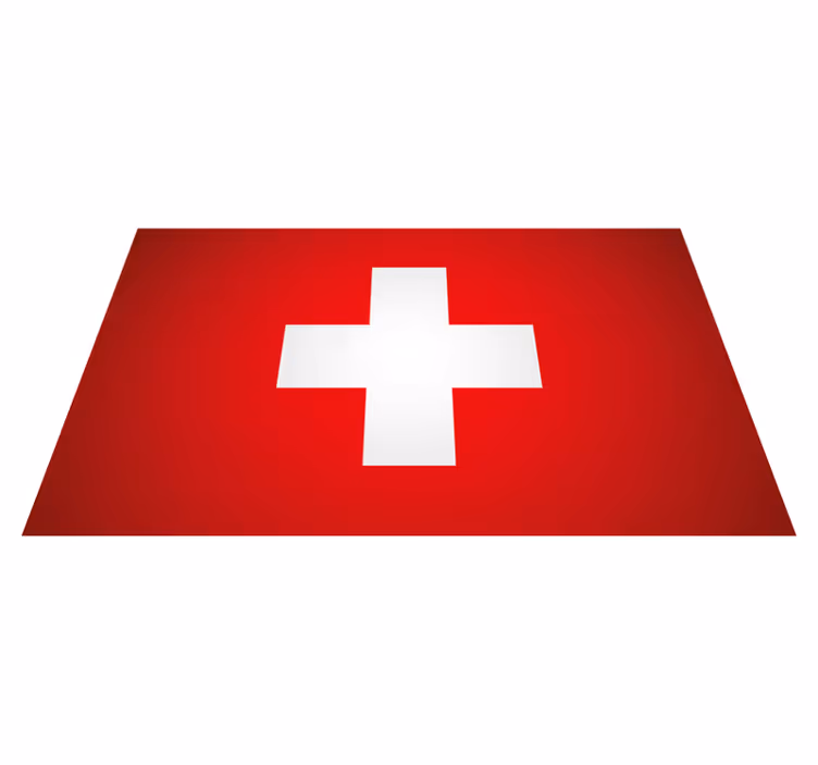 Vinylteppich modern Schweizer flagge - TenStickers