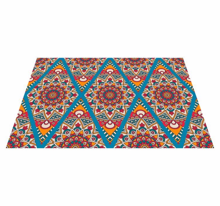 Vinyl teppich mandala lebhaftes farbenfrohes konzept - TenStickers