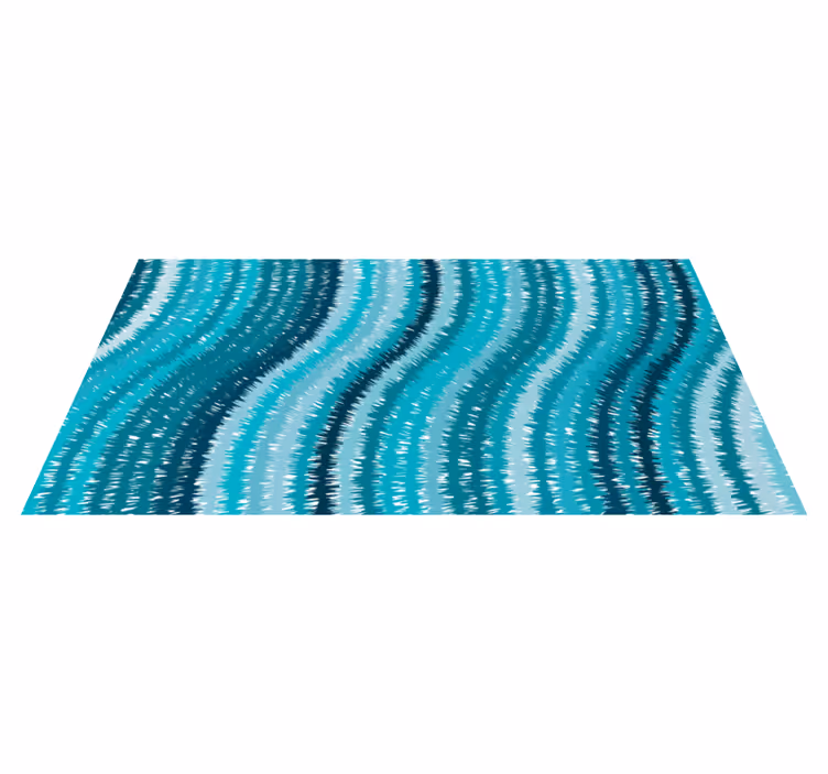 vinyl teppich strukturiert welliges aqua - TenStickers