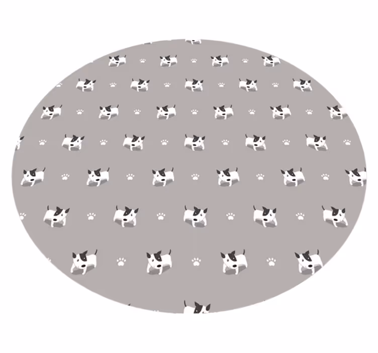 Vinyl teppich tiere mit süßem welpenmuster - TenStickers