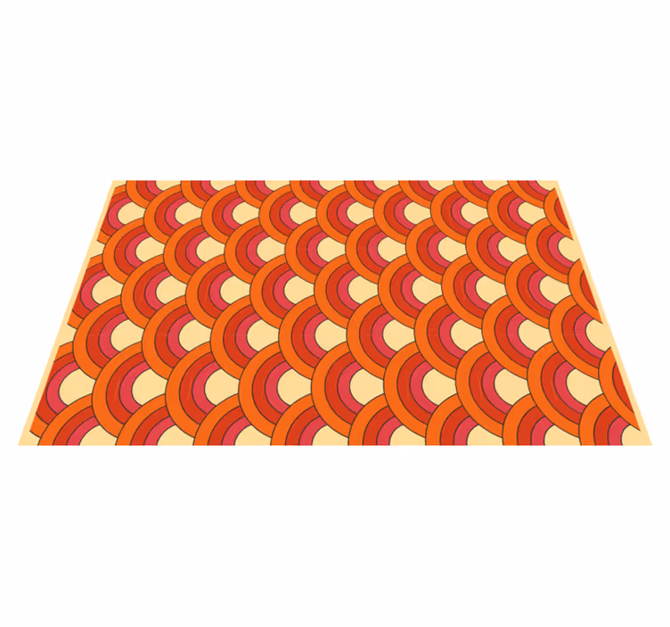 Vinyl Teppich geometrisch lebendige wellenmotive - TenStickers