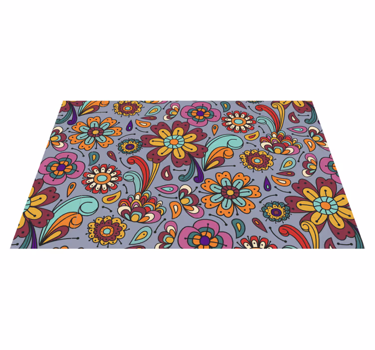 Vinyl Teppich Blumen lebendige botanische motive - TenStickers