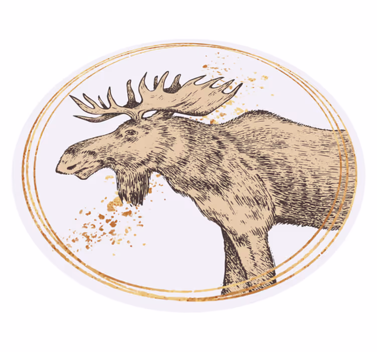 Vinyl Teppich Tiere majestätische elchillustration - TenStickers