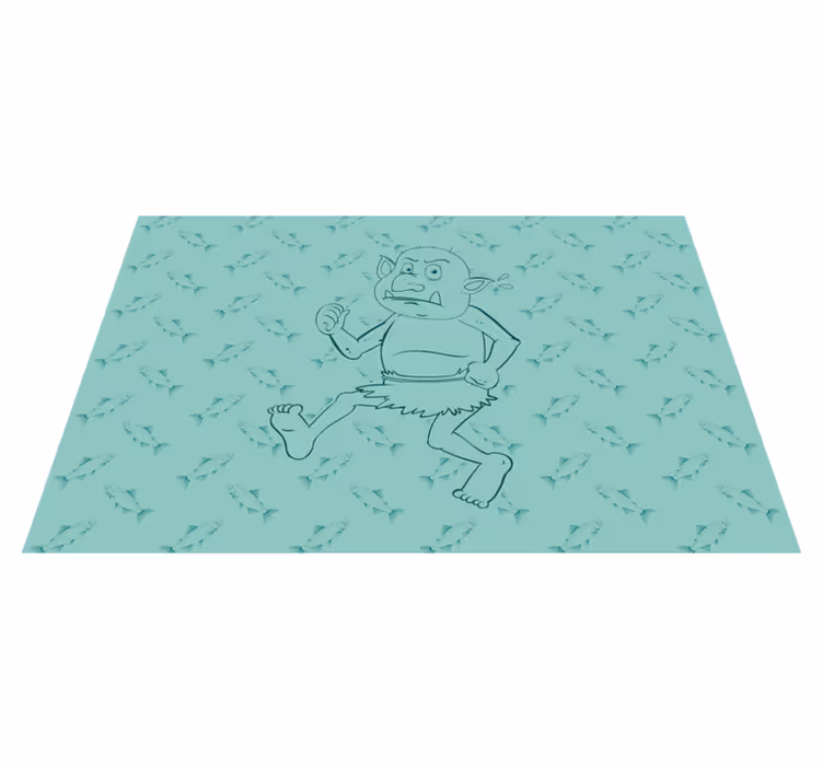 Vinyl Teppich kindlich ausreißer-cartoon-figur - TenStickers