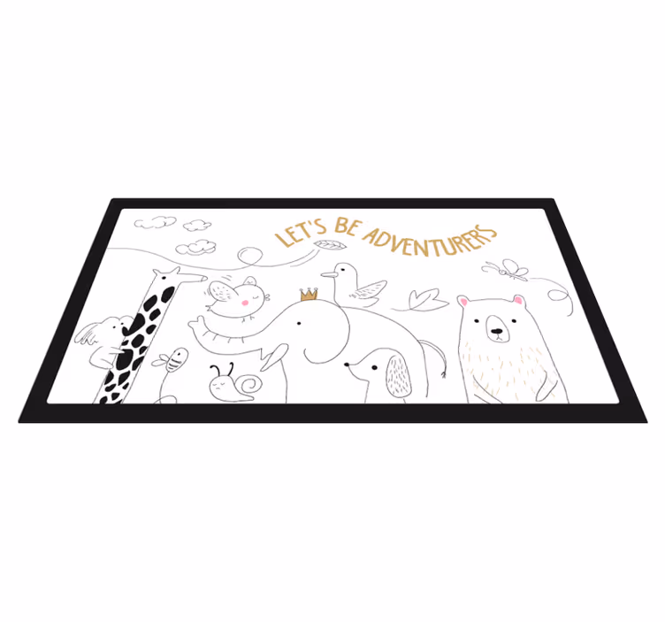 Vinyl Teppich Baby tierabenteuerszene - TenStickers