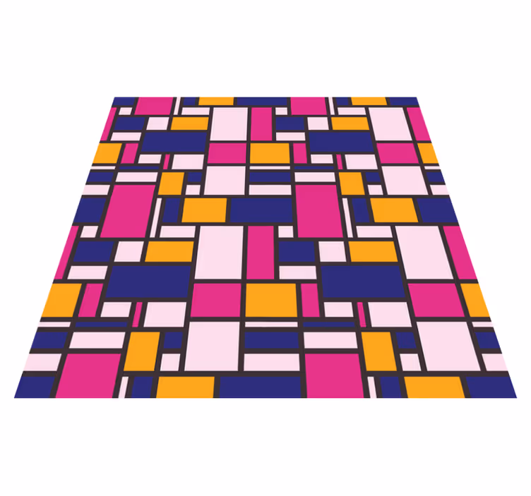 Vinyl teppich geometrisch bunte blöcke - TenStickers