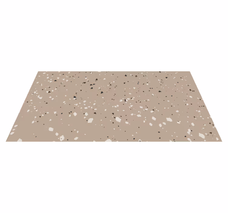 Vinyl teppich küche beige terrazzo textur - TenStickers