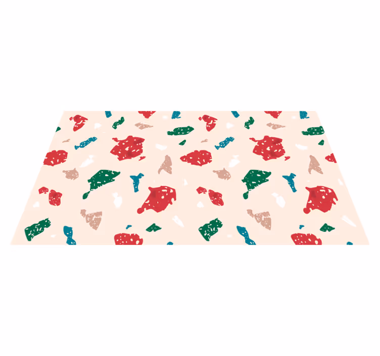 vinyl teppich strukturiert farbenfrohes terrazzo-design - TenStickers