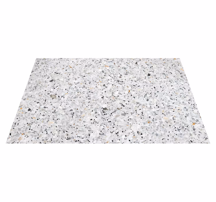 Vinyl teppich küche graue terrazzo-textur - TenStickers