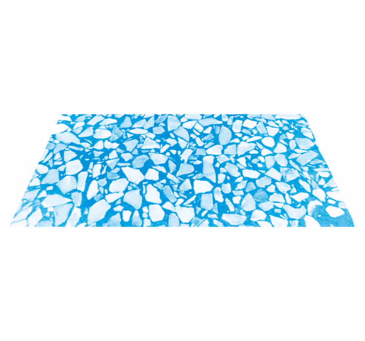 Vinyl Teppich Steinoptik kühles azurblaues mosaik - TenStickers