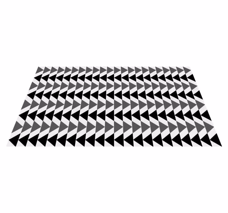 Vinyl Teppich geometrisch graues dreieckiges muster - TenStickers